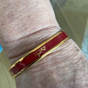 Hermes Red and Gold Bracelet